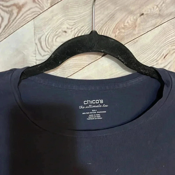 CHICOS size small ultimate tee NAVY - Picture 2 of 3